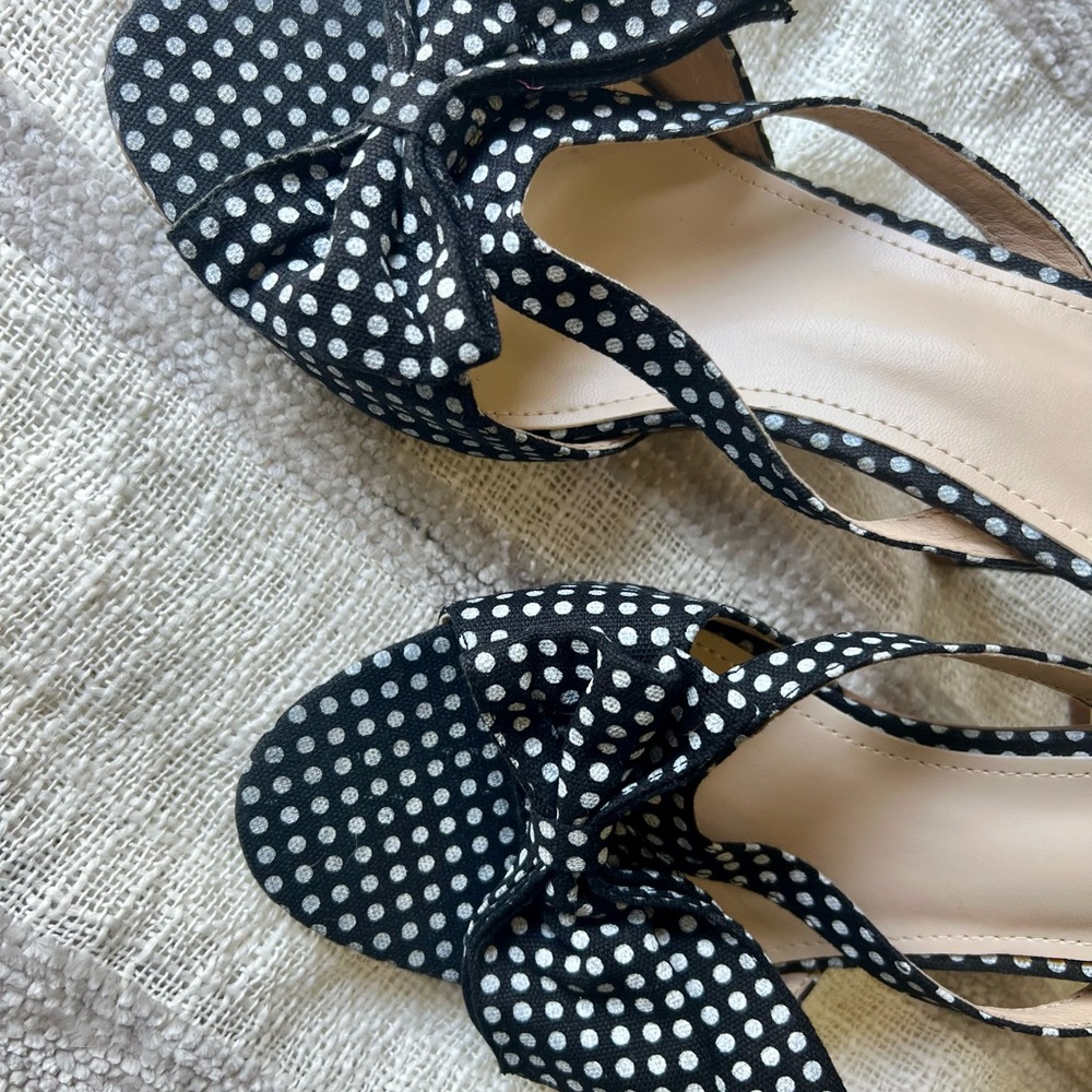 Catherine Malandrindo black and white polka dot sandals. - Picture 4 of 7